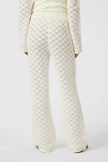 Rizzy Crochet Pants | Off White | Strik fra Neo Noir - Image 11