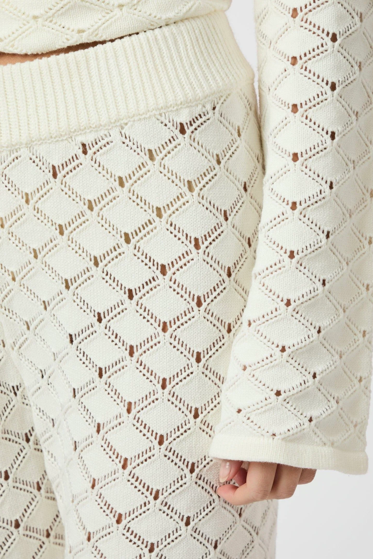 Rizzy Crochet Pants | Off White | Strik fra Neo Noir - Image 12