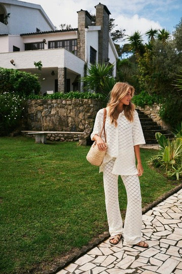 Rizzy Crochet Pants | Off White | Strik fra Neo Noir - Image 6
