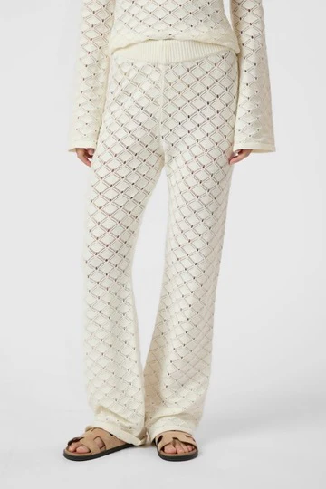 Rizzy Crochet Pants | Off White | Strik fra Neo Noir - Image 7