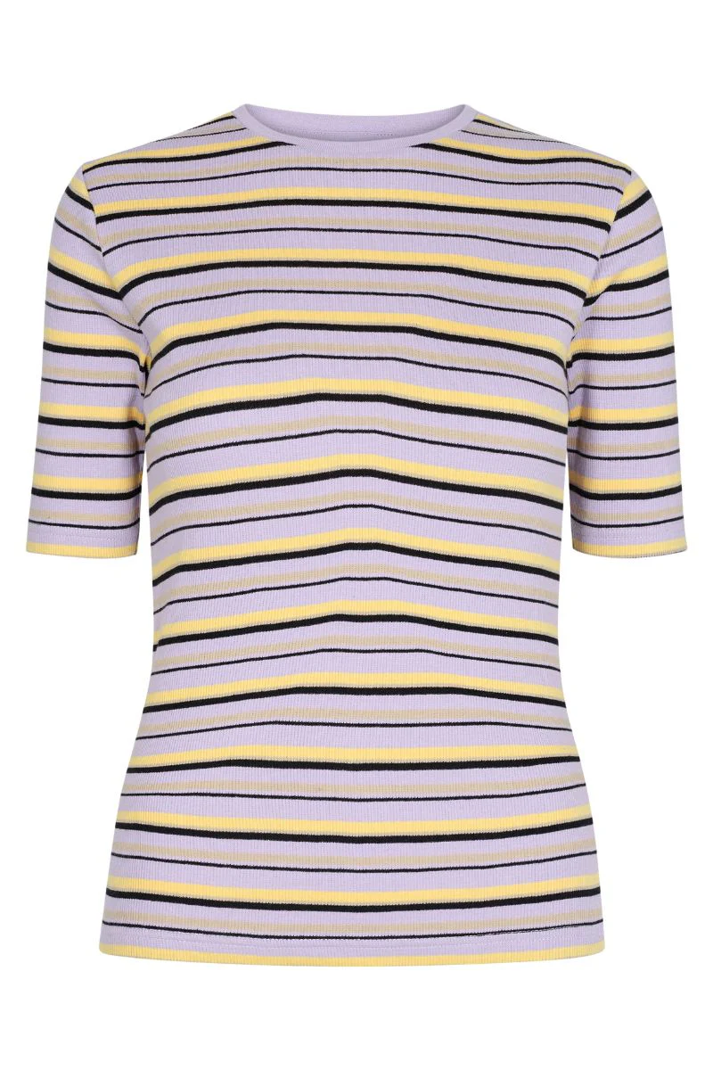 Roberta Ss Blouse | Lavender Yellow Stripe | Bluse fra Liberté