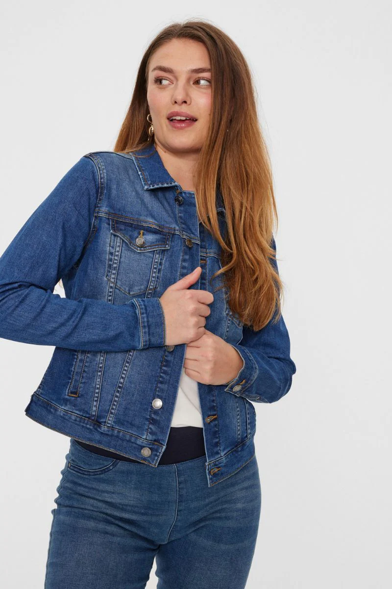 Rock Ja | Medium Blue Denim | Jakke fra Freequent - Image 5