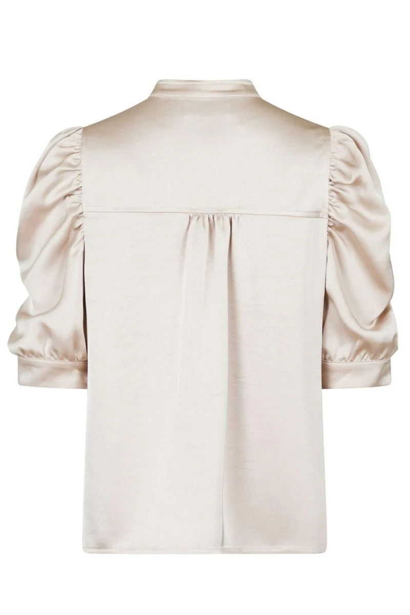 Roella Heavy Sateen Blouse | Champagne | Bluse fra Neo Noir - Image 6