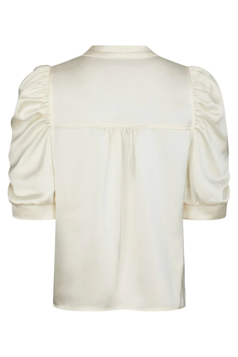 Roella Heavy Sateen Blouse | Pearl | Bluse fra Neo Noir - Image 3