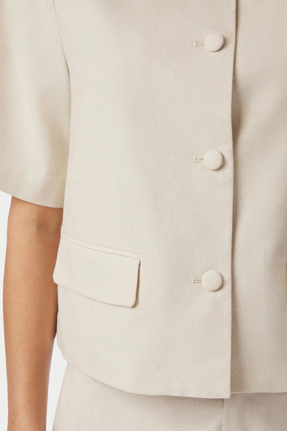 Rory Linen Blouse | Creme | Bluse fra Neo Noir - Image 5