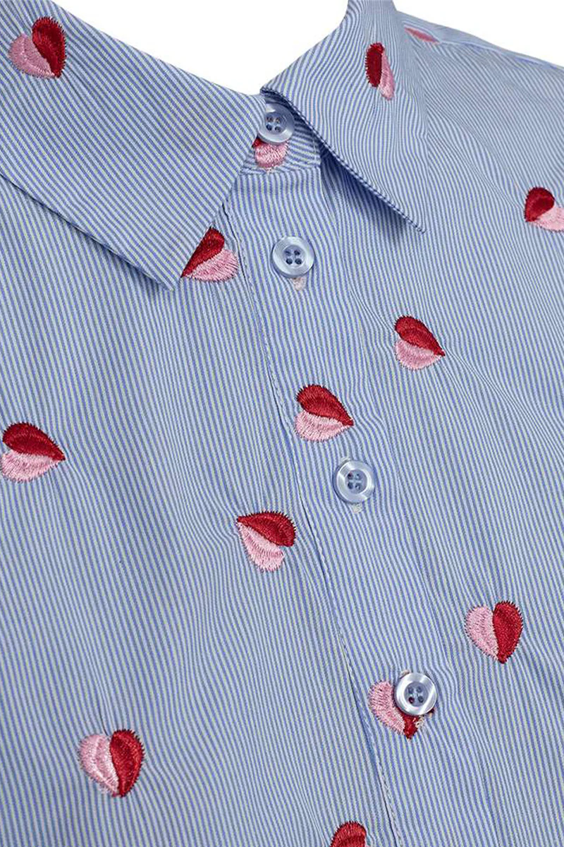 Rosan Shirt 207696 | Blue Bell W. Sweet Lilac | Skjorte fra Freequent - Image 4