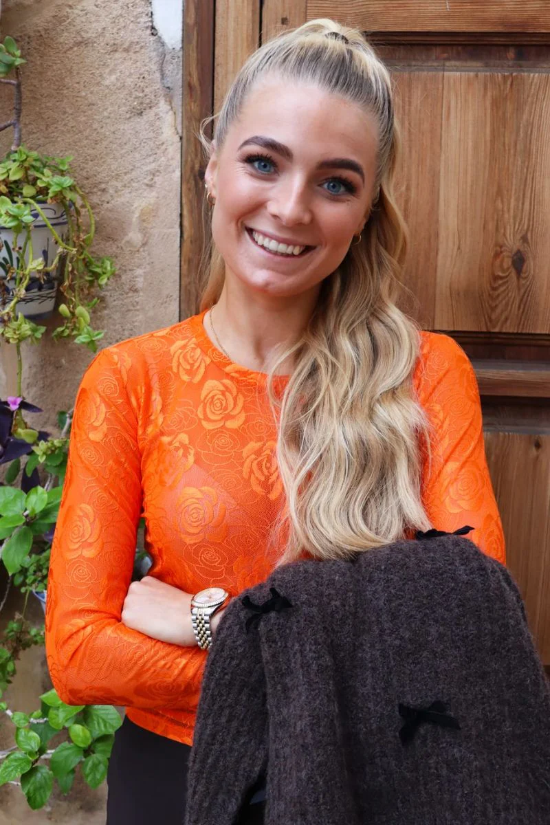 Rose Ls Lace Blouse | Mandarin | fra Liberté - Image 3
