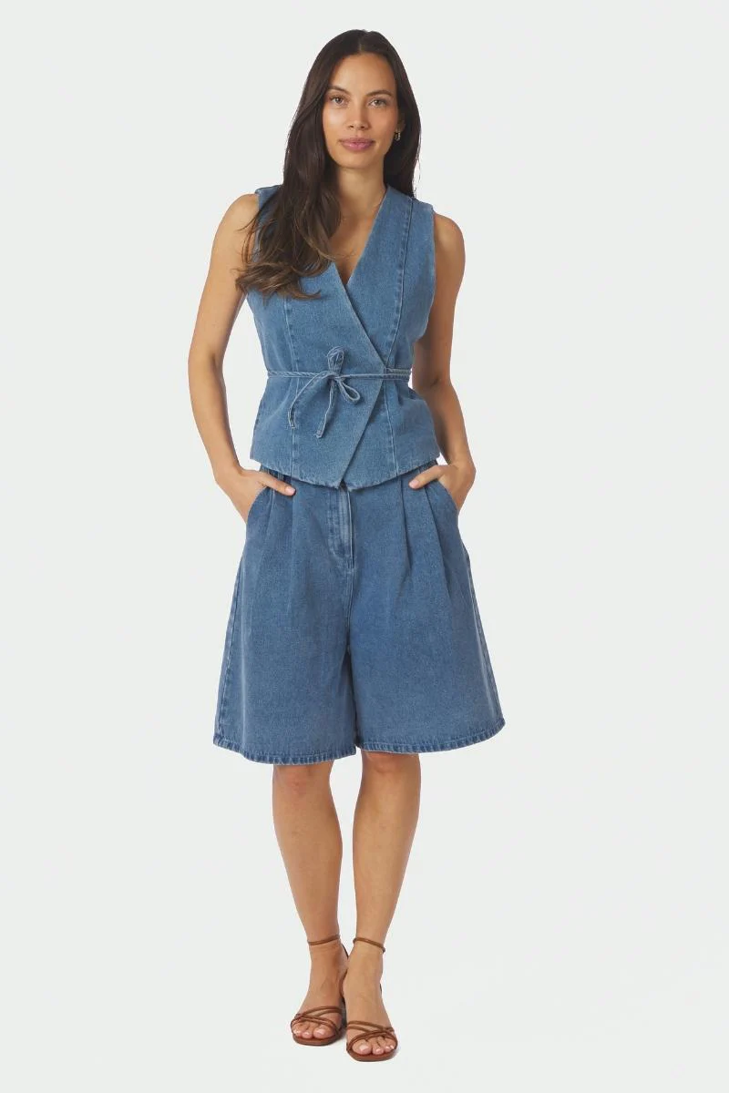 Rosel Denim Shorts | Blue | Shorts fra Neo Noir - Image 6