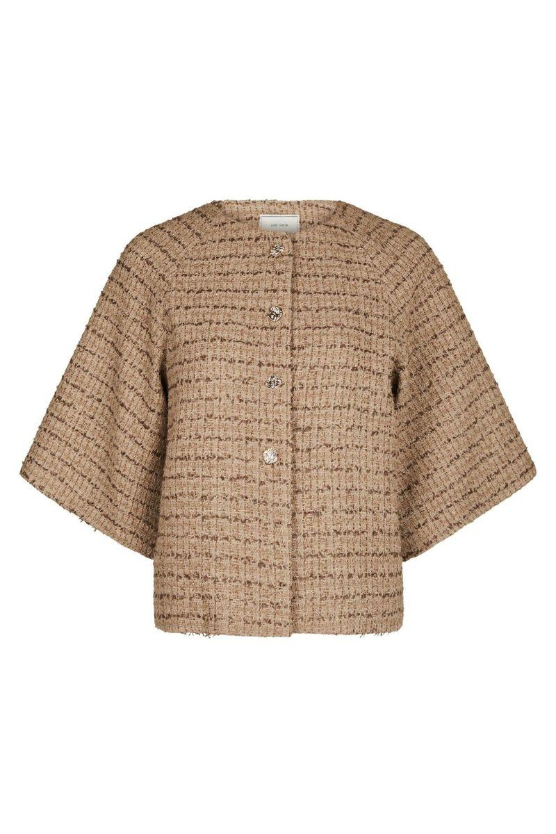 Rosella Boucle Mini Jacket | Taupe | Jakke fra Neo Noir - Image 2