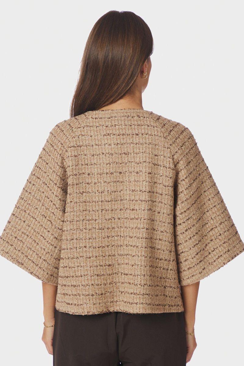 Rosella Boucle Mini Jacket | Taupe | Jakke fra Neo Noir - Image 6