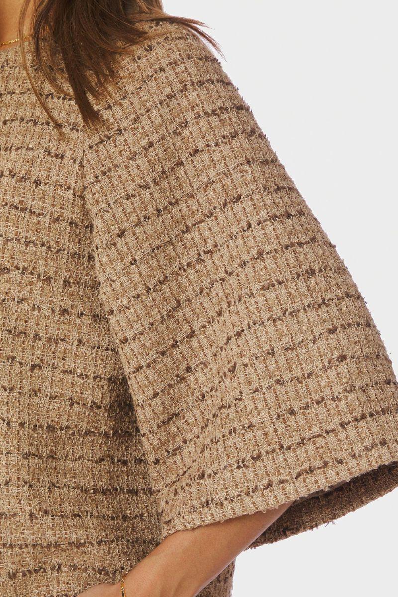 Rosella Boucle Mini Jacket | Taupe | Jakke fra Neo Noir - Image 7