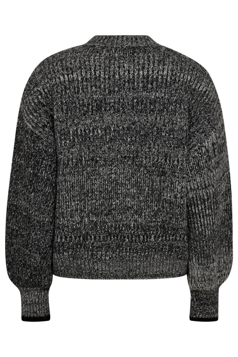 Row Melange Knit 32171 | WhiteBlack | Strik fra Co'couture - Image 2
