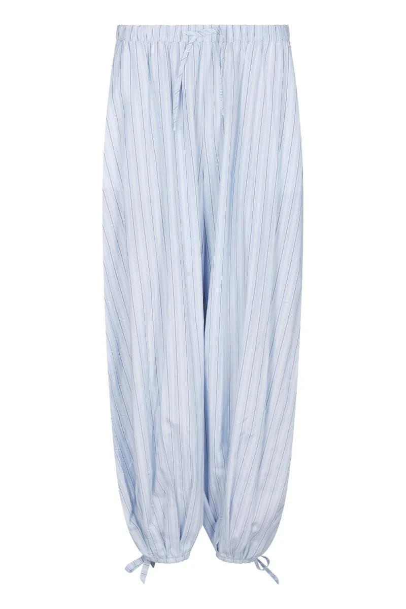 Roxane Balloon Double Stripe Pants | Light Blue | Bukser fra Neo Noir - Image 3