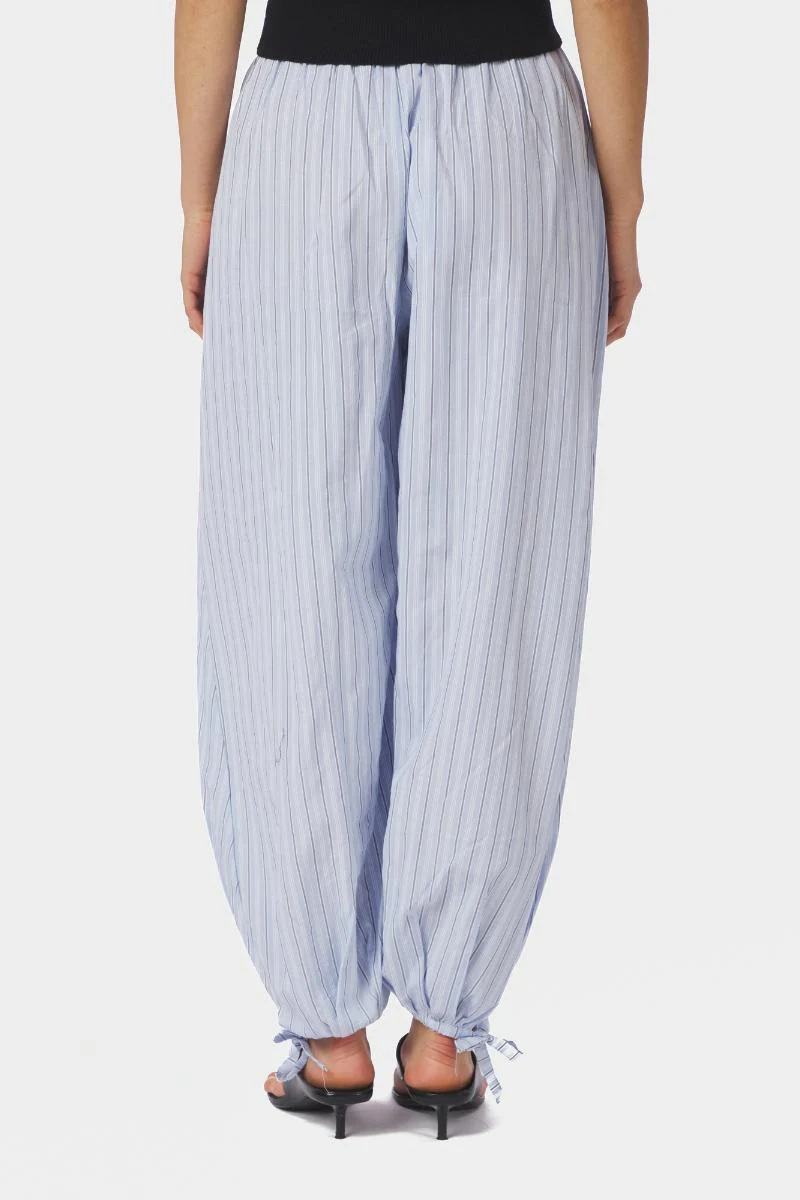 Roxane Balloon Double Stripe Pants | Light Blue | Bukser fra Neo Noir - Image 6