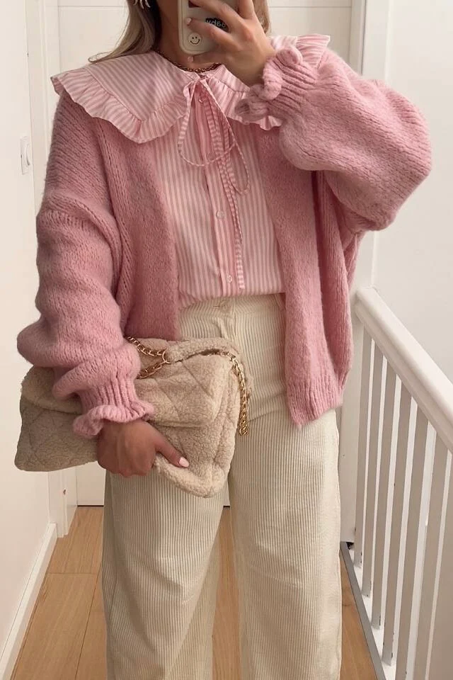 Ruffle Knit | Rose