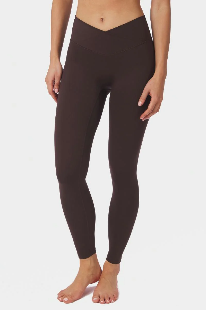 Sabina Wrap Leggings | Chocolate Brown | Bukser fra Neo Noir - Image 2
