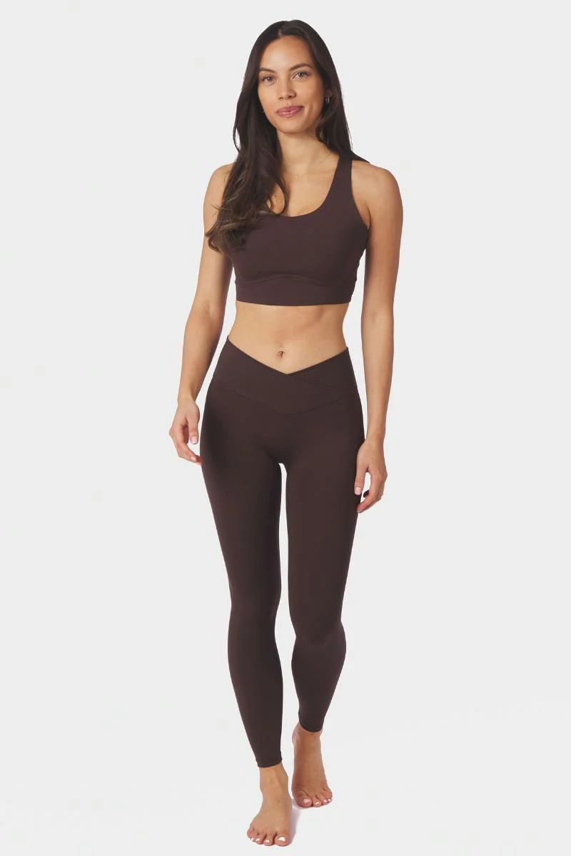 Sabina Wrap Leggings | Chocolate Brown | Bukser fra Neo Noir - Image 6
