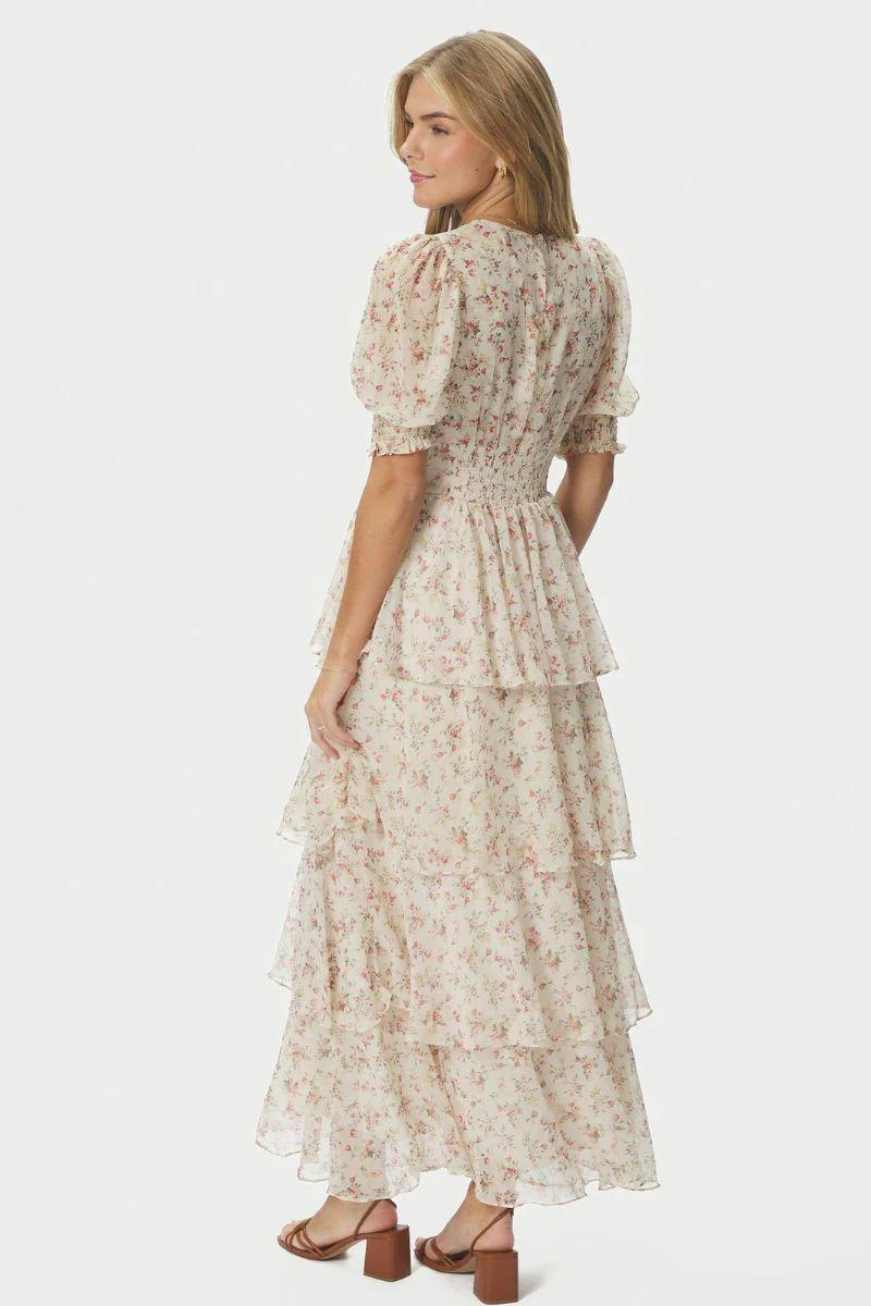 Sable Meadow Printed Dress | Creme | Kjole fra Neo Noir - Image 6