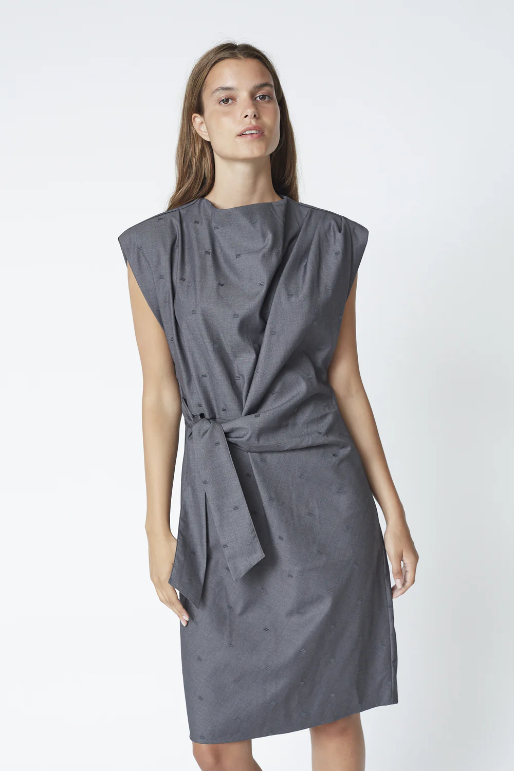 Saga Dress 46012 | Mid Grey | Kjole fra Co'couture - Image 2