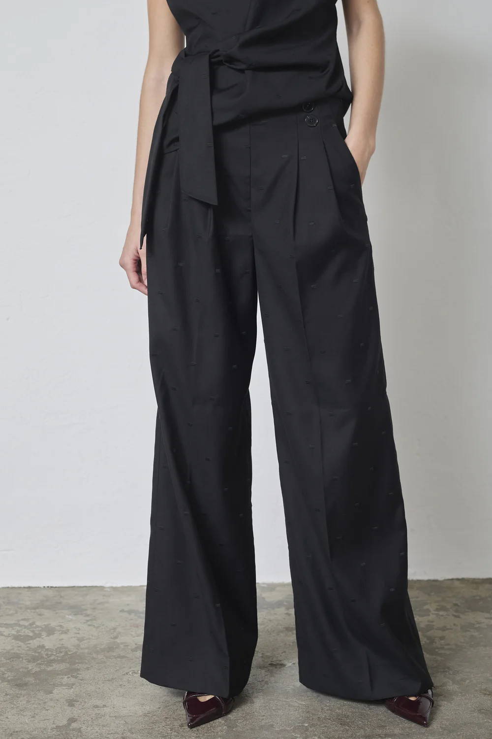 Saga Pleat Pant 31566 | Black | Bukser fra Co'couture