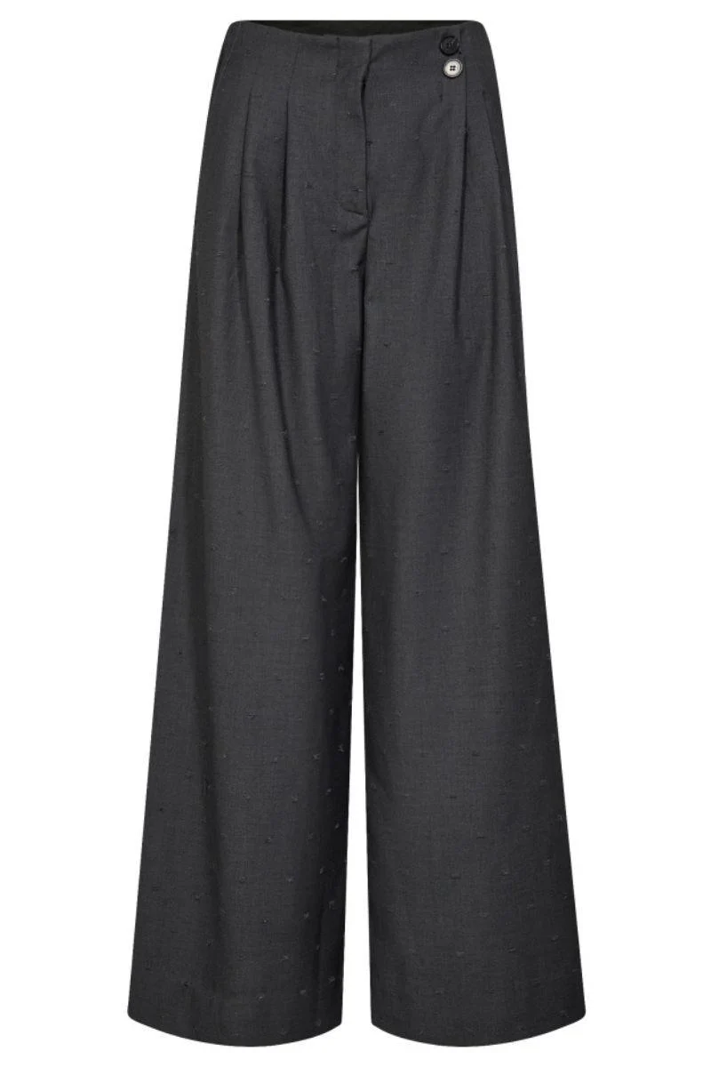 Saga Pleat Pant 31566 | Mid Grey | Bukser fra Co'couture