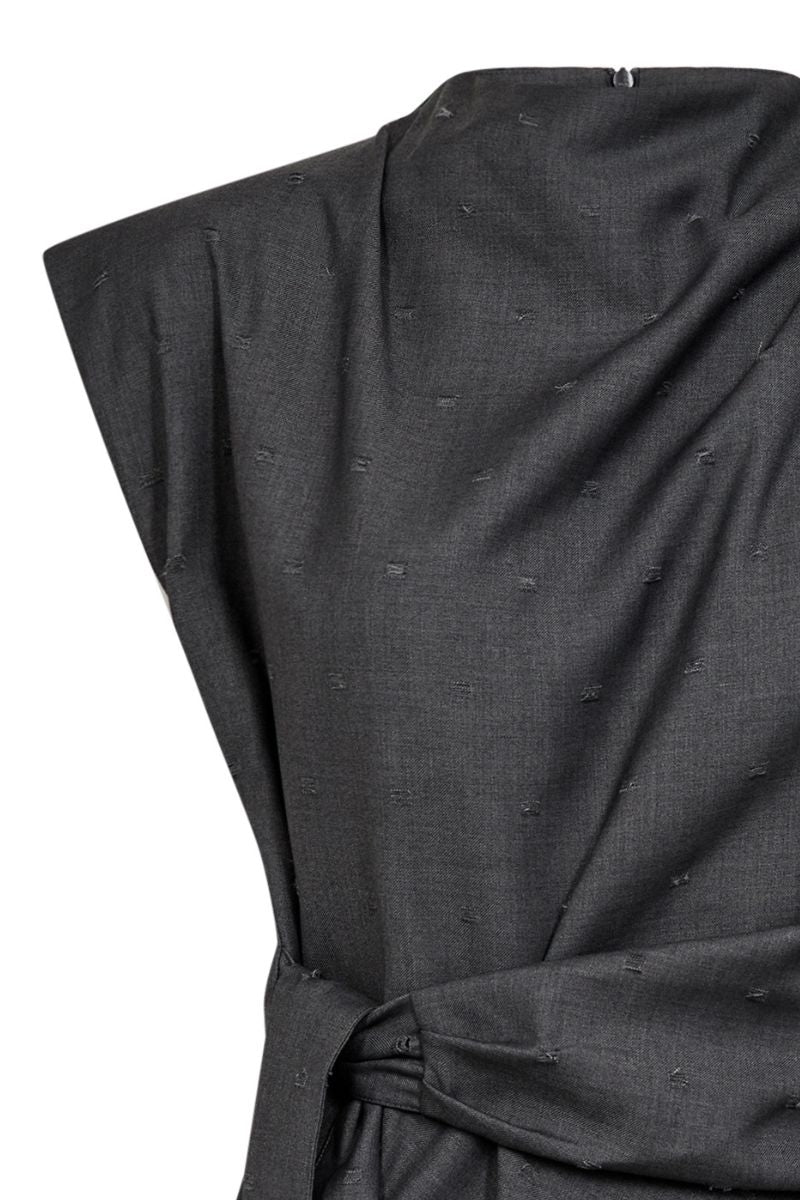 Saga Pleat Top 35760 | Mid Grey | T-Shirt fra Co'couture - Image 6