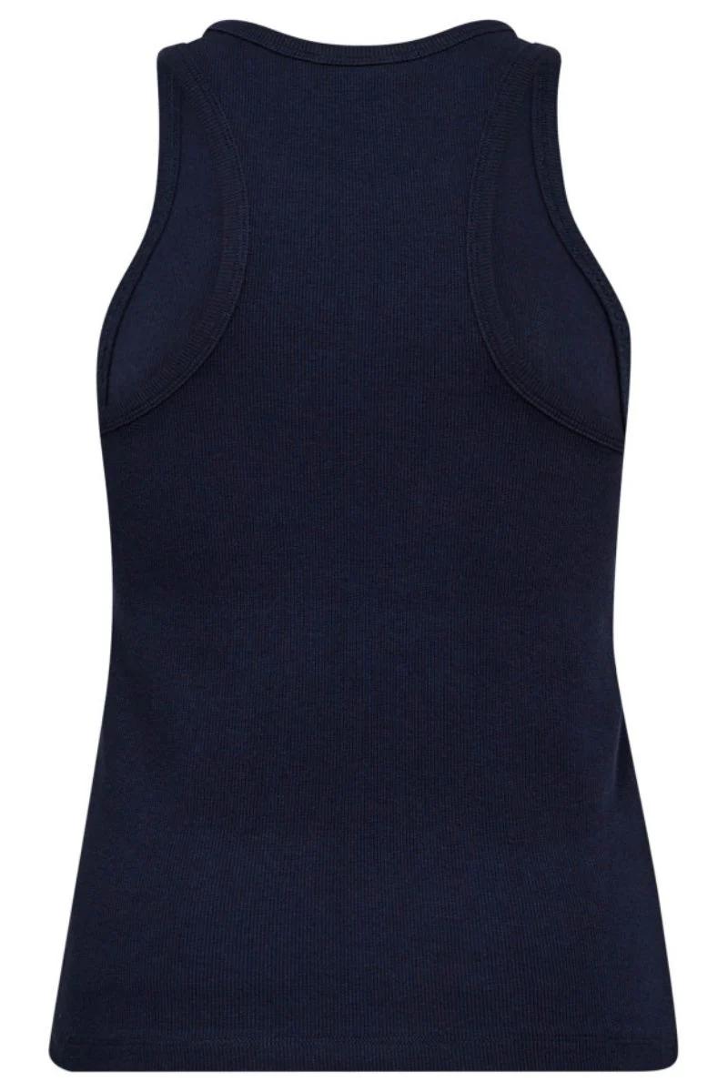 Sahara Embroidery Tank Top 33151 | Navy | T-Shirt fra Co'couture - Image 7