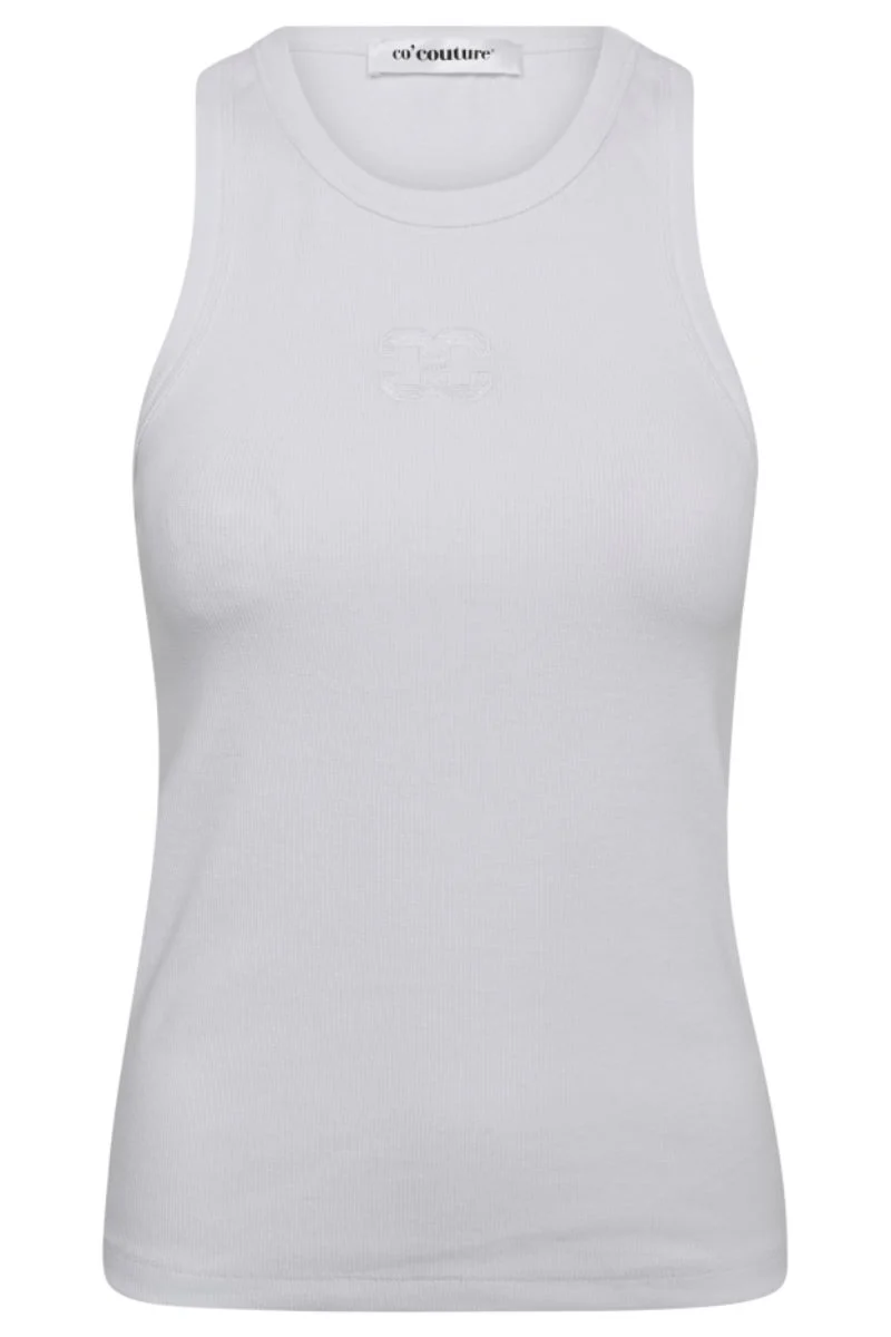Sahara Embroidery Tank Top 33151 | White | T-Shirt fra Co'couture - Image 2