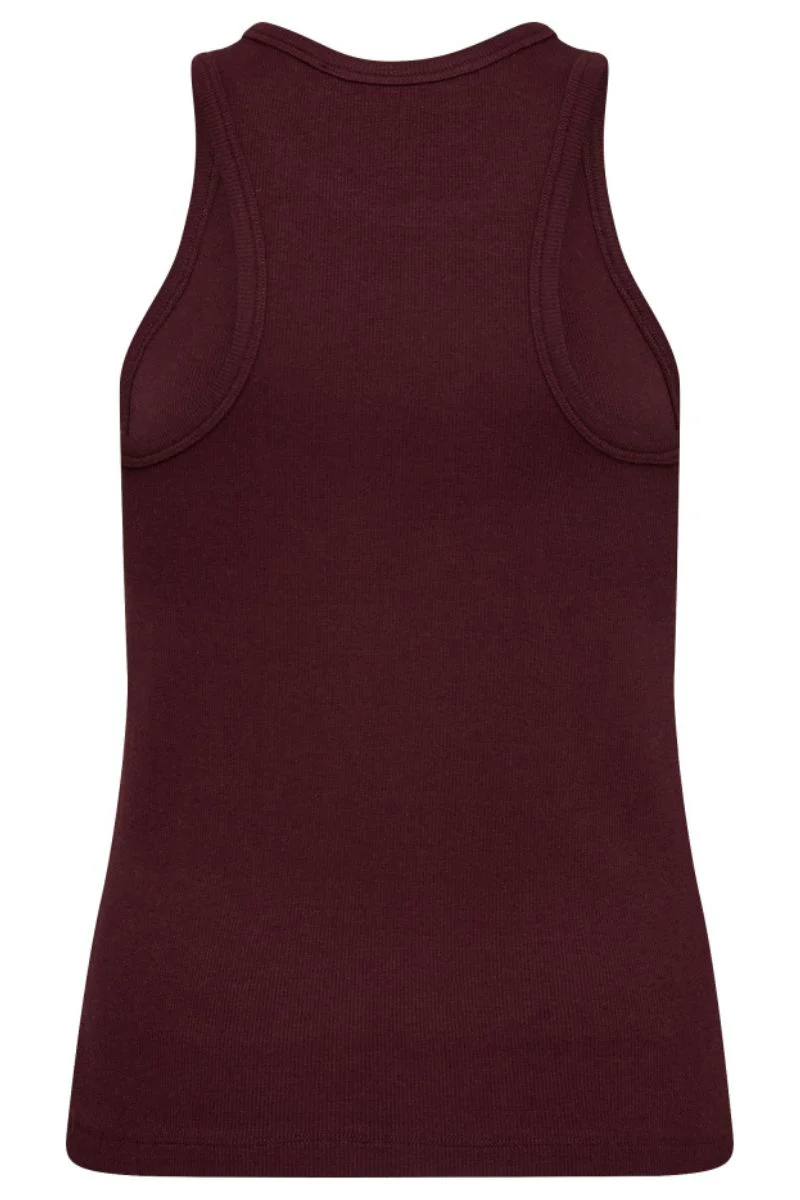 Sahara Embroidery Tank Top 33151 | Winered | T-Shirt fra Co'couture - Image 5