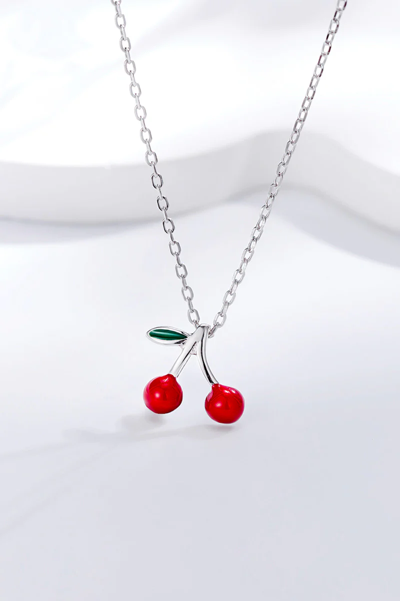 Saki Cherry Necklace | Sølv | Halskæde fra Birdsong