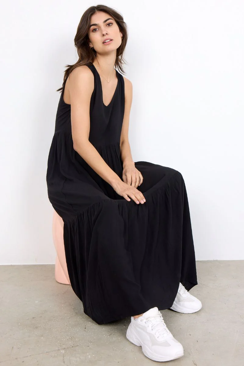 Salome Floor Dress | Sort | Kjole fra French Laundry - Image 6
