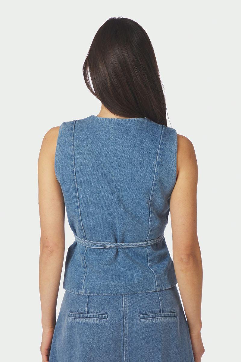 Samara Denim Waistcoat | Blue | Vest fra Neo Noir - Image 7