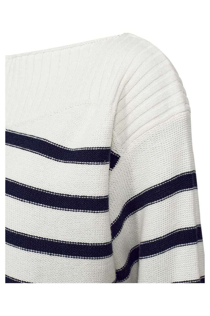 Sana Pullover 207585 | Star Off-White W. Navy Blazer | Strik fra Freequent - Image 8