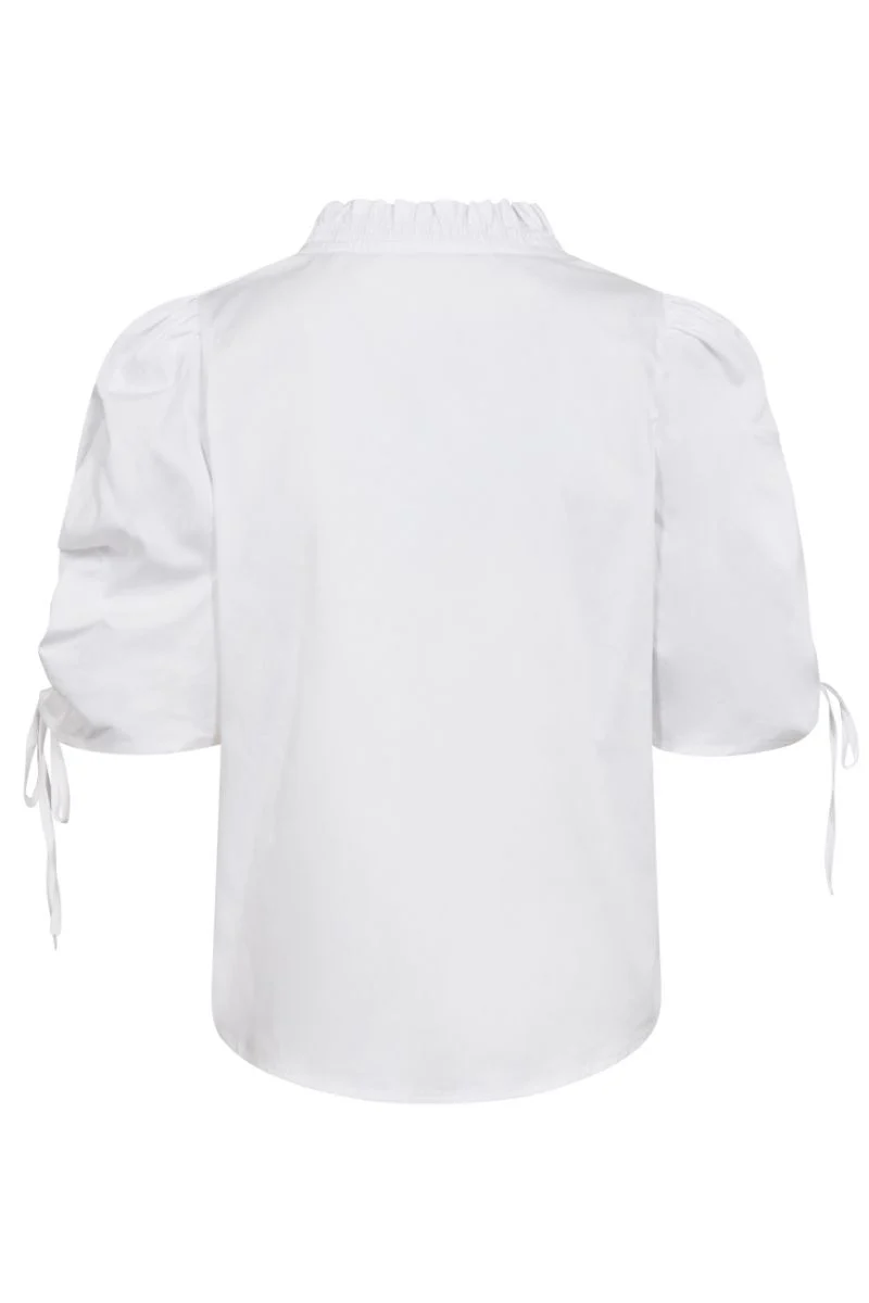 Sanna SS Puff V-Blouse 35894 | White | Top fra Co'couture - Image 4