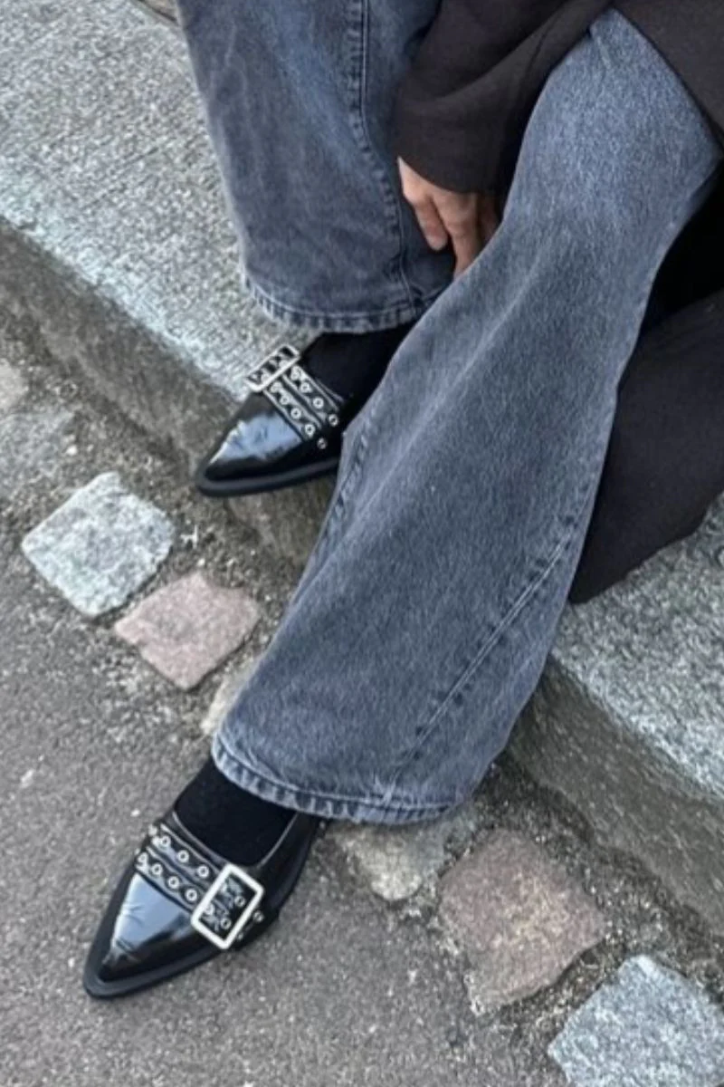 Saso Low 23185 | Sort lak | Loafers fra Pavement - Image 3