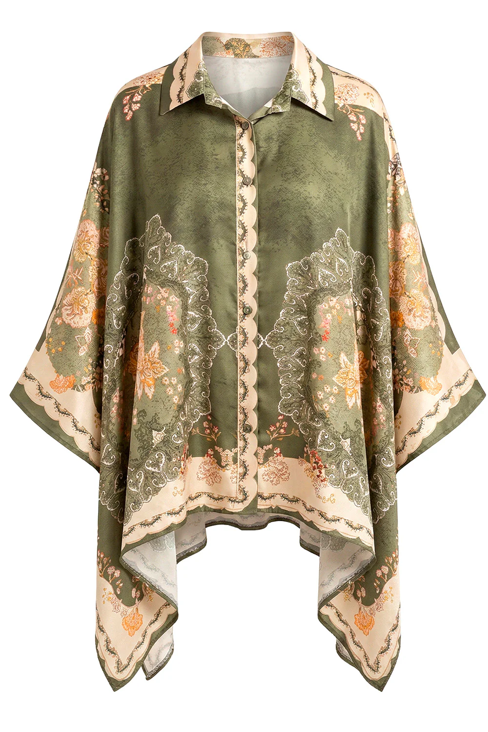 Silky Baroque shirt | Kaki | Skjorte fra Atelier C