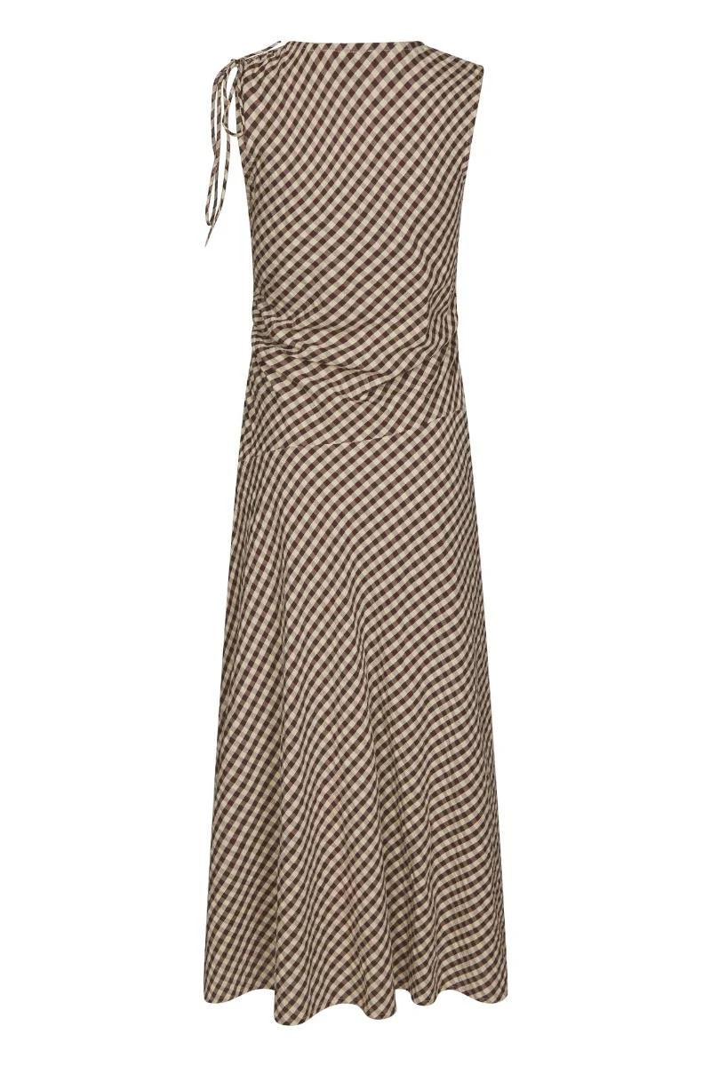 Saxton Check Dress | Brown | Kjole fra Neo Noir - Image 3