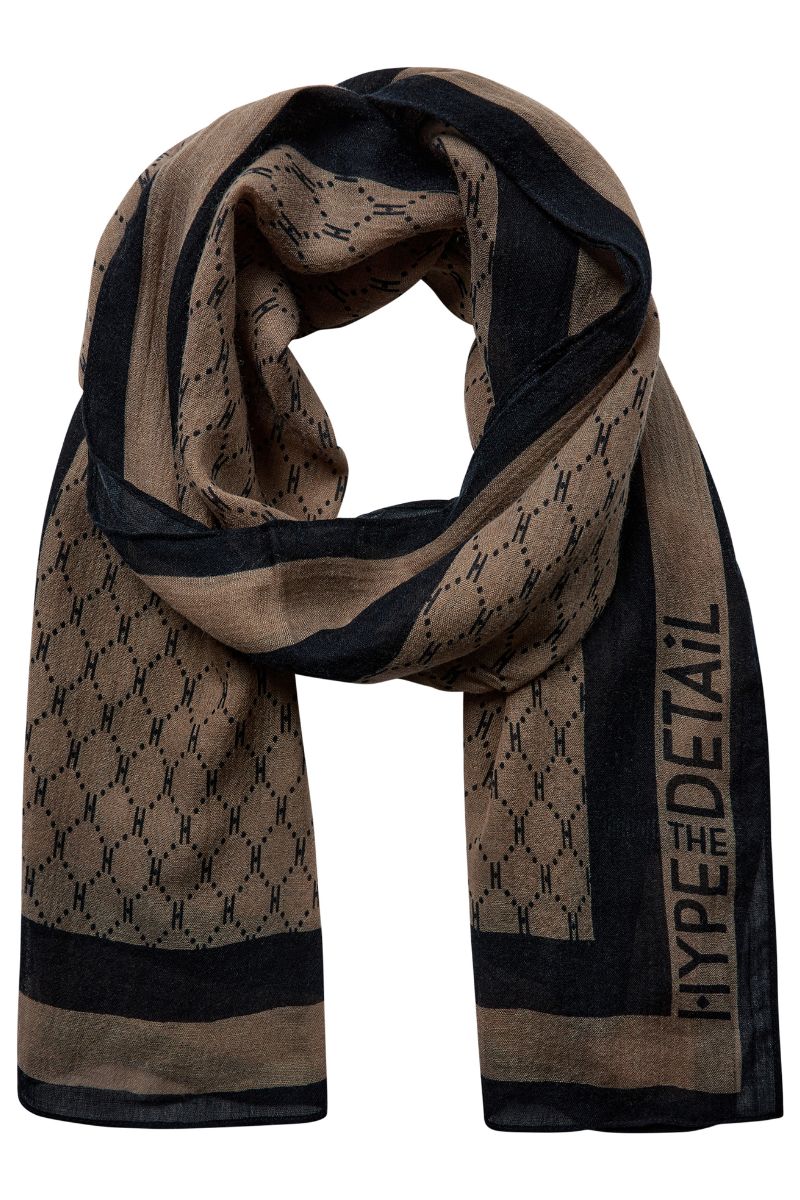 Scarf w/ Logo | Brown | Tørklæde fra Hype The Detail - Image 4