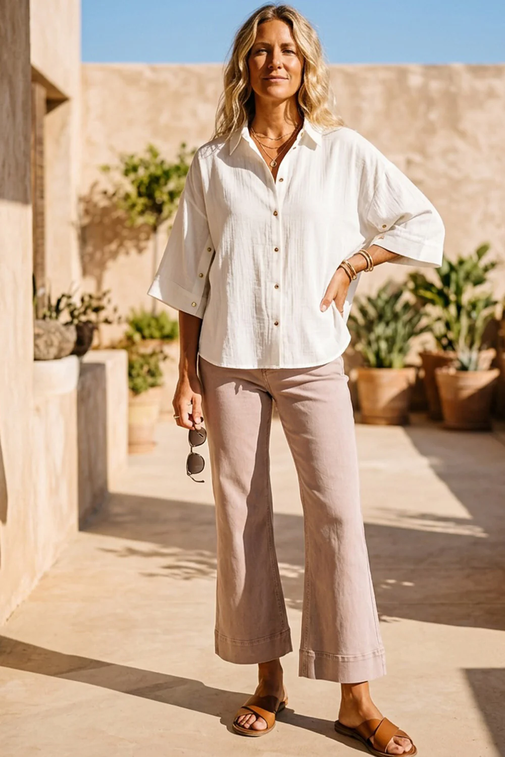 Selma Blouse | Off white | Bluse fra Prepair - Image 2