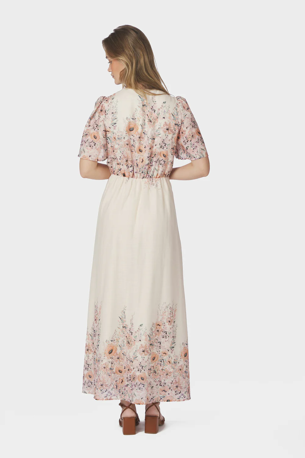Serna Flower Print Dress | Burned Powder | Kjole fra Neo Noir - Image 7