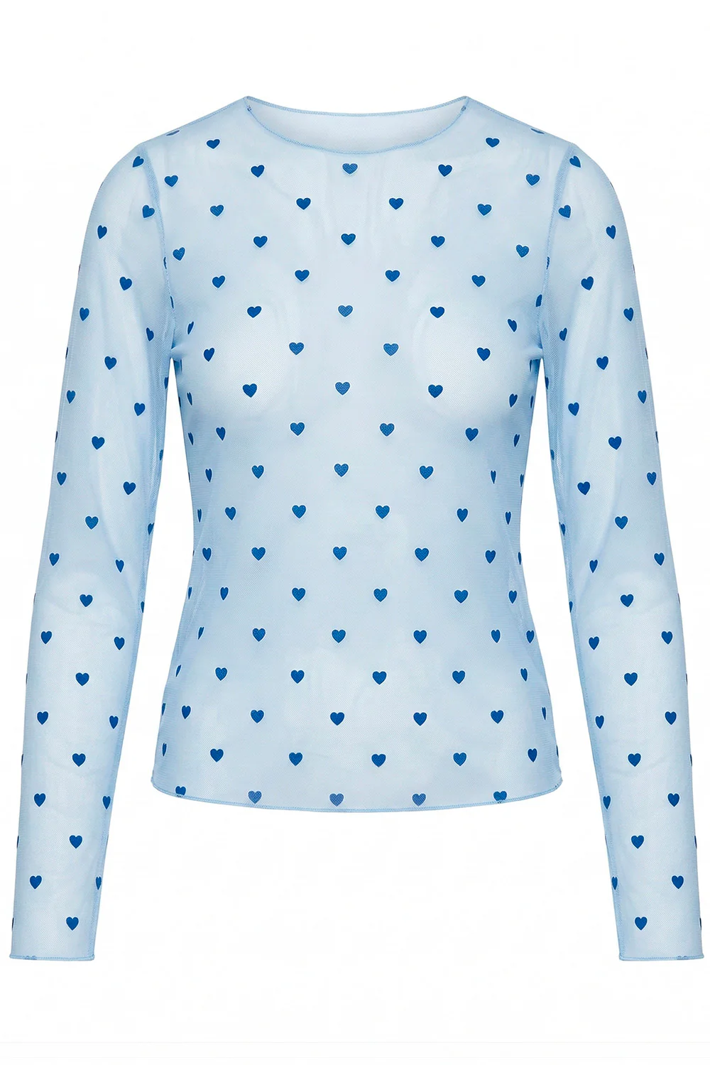 Sheer heart mesh | Sky blue