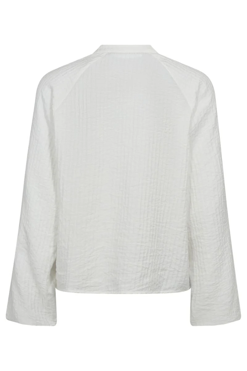 Shina Lace V-Shirt 35923 | Off white | Bluse fra Co'couture - Image 3