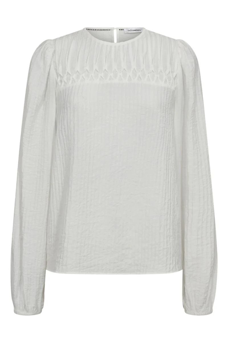 Shina Pintuck Blouse 35921 | Off white | Bluse fra Co'couture