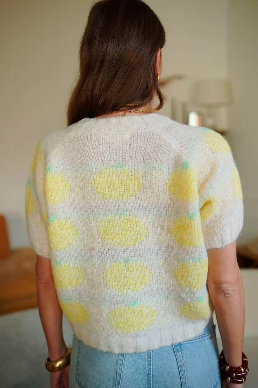 Lemony SS knit | Beige | Strik fra Avery - Image 5