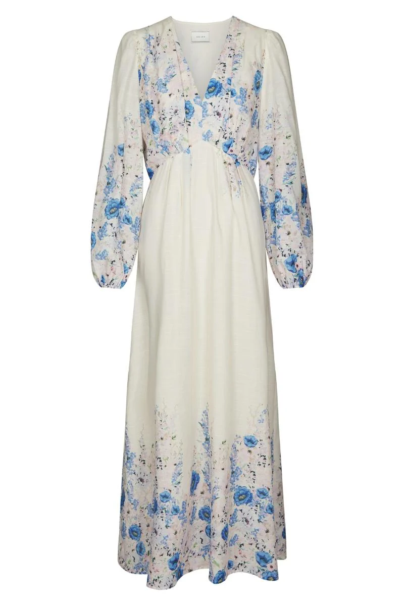 Silfi Flower Print Dress | Blue | Kjole fra Neo Noir - Image 2