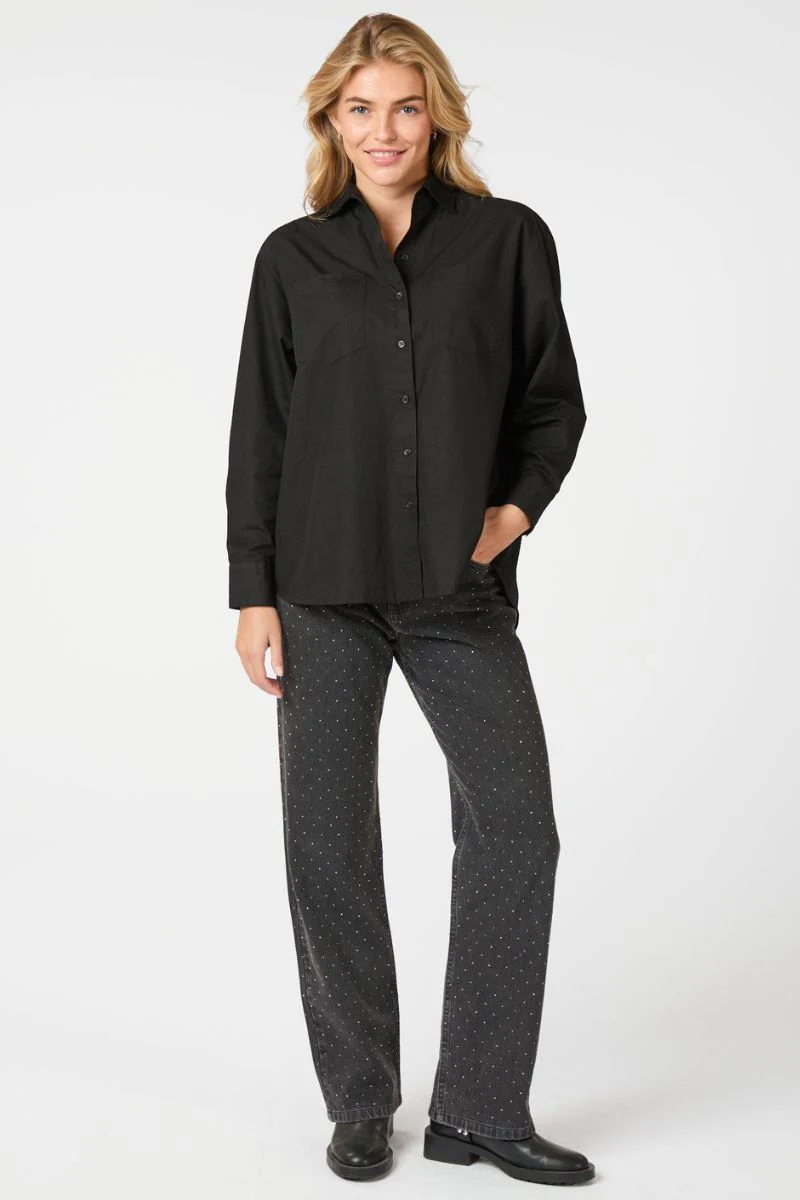 Simona Bedazzled Pants | Black | Bukser fra Neo Noir - Image 7