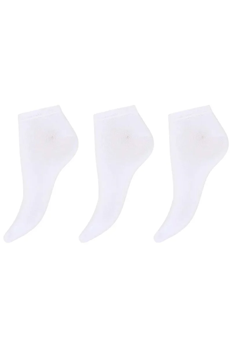 Sneaker socks bamboo 3pk | Hvid | Strømper fra Decoy