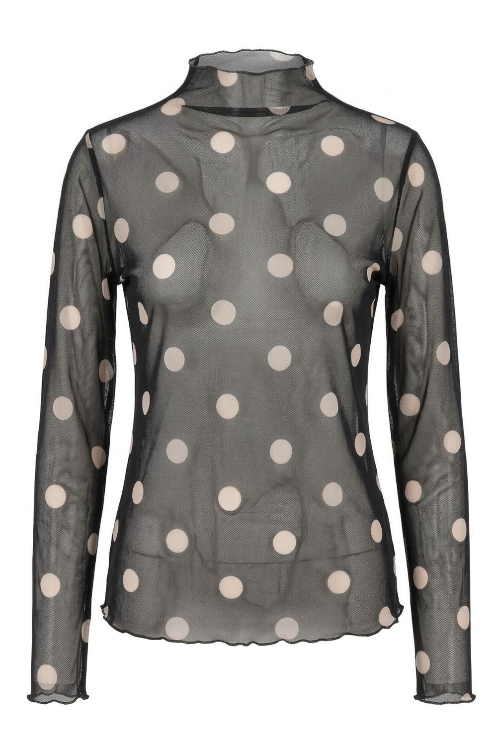 Soft Polka Mesh | Black | Mesh fra Avery