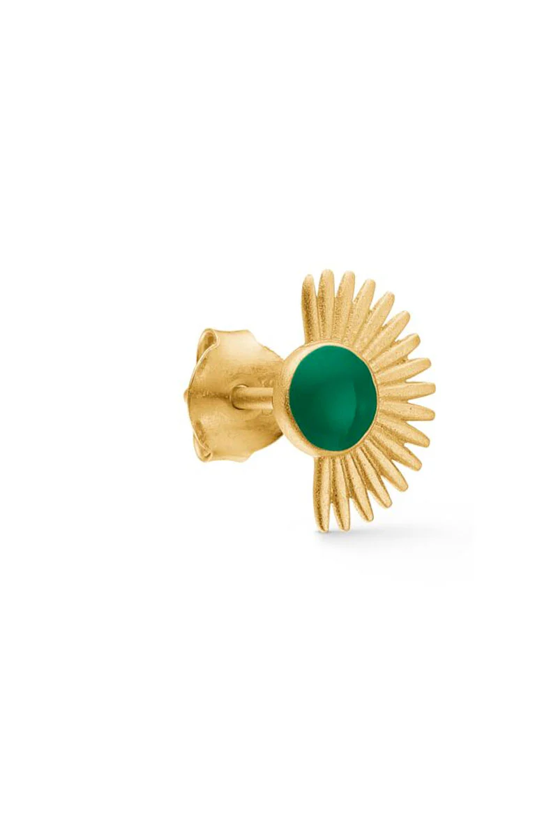 Soleil stud | Petrol grøn | Ørestikker fra Enamel - Image 4