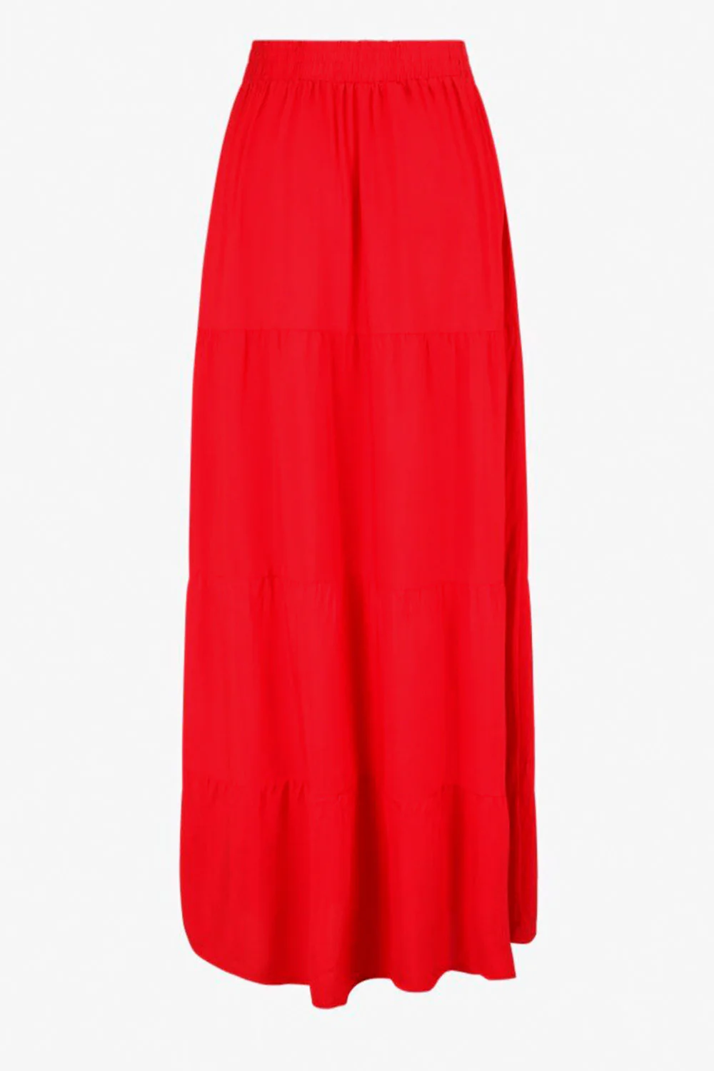 Eli Saa Solid Long Skirt | Red | Nederdel fra Atelier C - Image 4